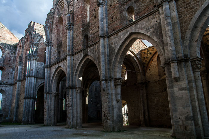 San Galgano Abbey and the hermitage of Montesiepi