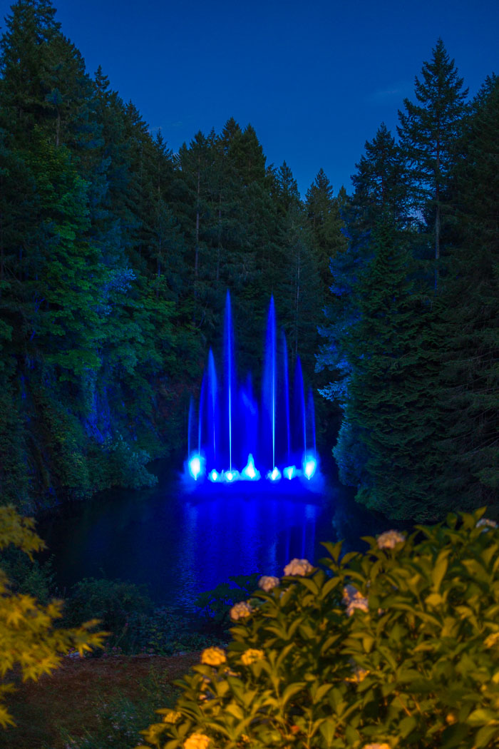 Buchart Gardens After Dark