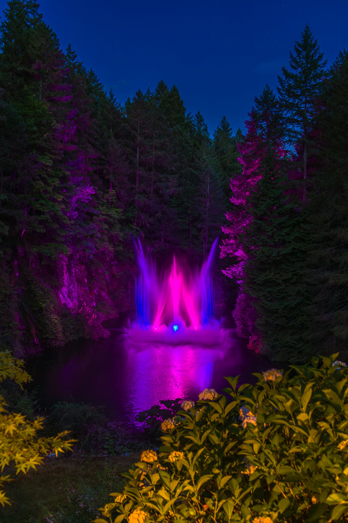 Buchart Gardens After Dark