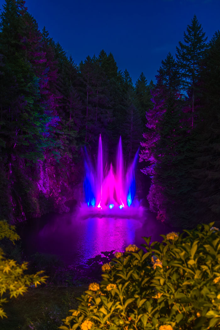 Buchart Gardens After Dark